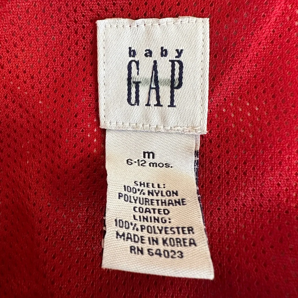BabyGap dark red lightweight shell jacket Size 6-12 months